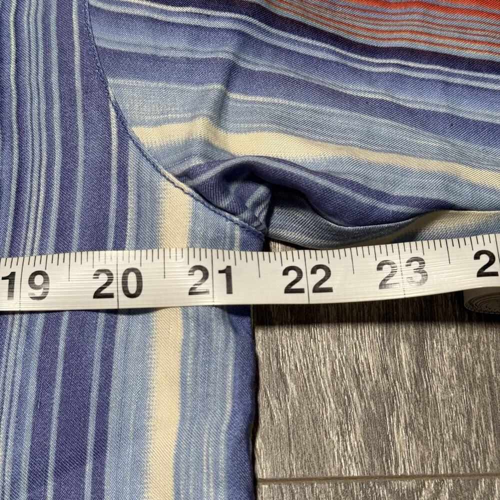 Tommy Bahama Colorful Striped Linen & Silk Blend Camp Button Up Shirt Mens Small - Picture 8 of 9